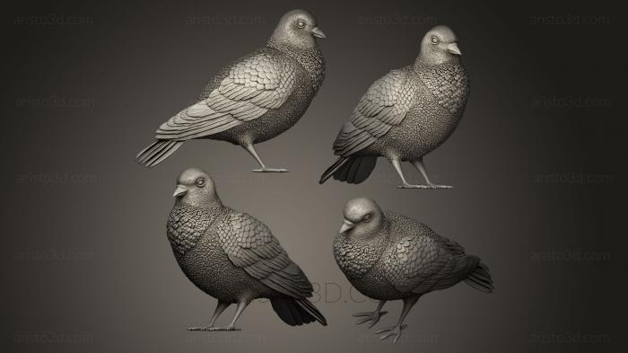 Bird figurines (STKB_0018) 3D model for CNC machine